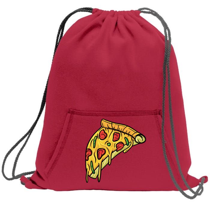 Pizza Lovers, Greasy Slice Of Pizza Sweatshirt Cinch Pack Bag