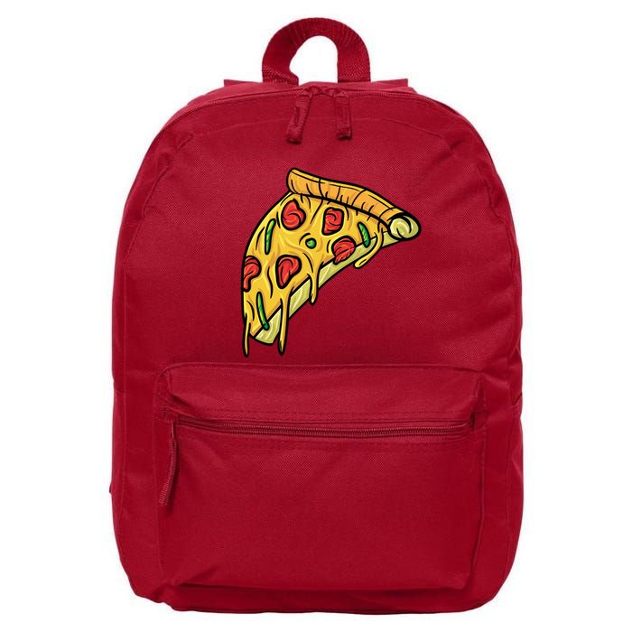 Pizza Lovers, Greasy Slice Of Pizza 16 in Basic Backpack