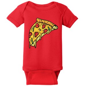 Pizza Lovers, Greasy Slice Of Pizza Baby Bodysuit