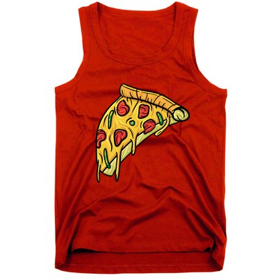 Pizza Lovers, Greasy Slice Of Pizza Tank Top