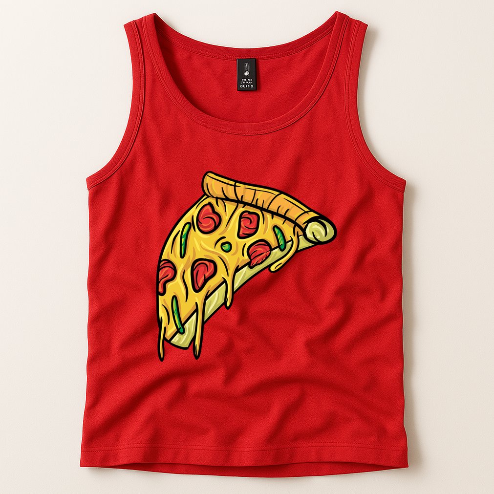 Pizza Lovers, Greasy Slice Of Pizza Tank Top