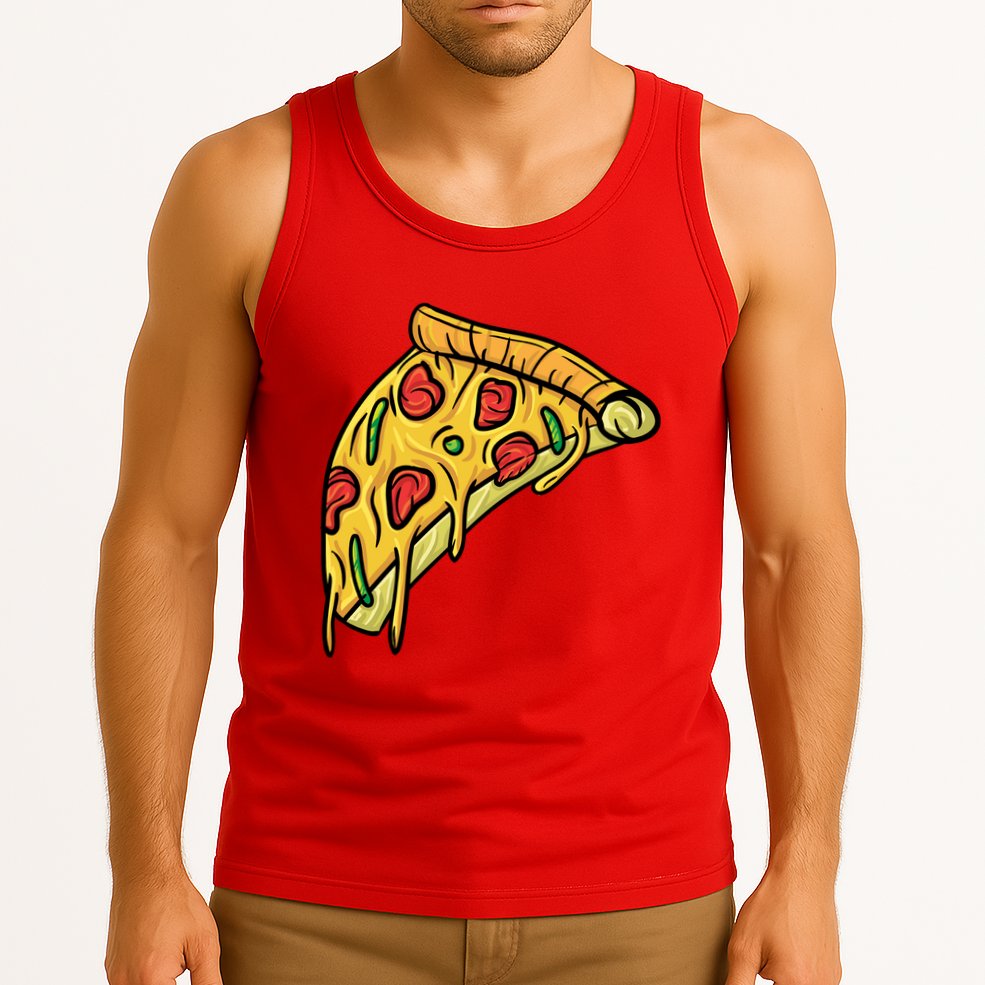 Pizza Lovers, Greasy Slice Of Pizza Tank Top