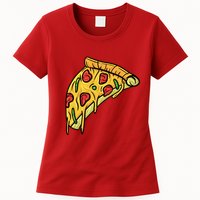 Pizza Lovers, Greasy Slice Of Pizza Womens T-Shirt