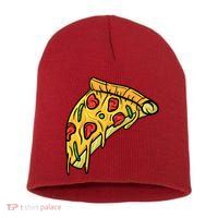 Pizza Lovers, Greasy Slice Of Pizza Short Acrylic Beanie