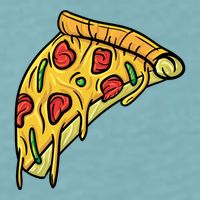 Pizza Lovers, Greasy Slice Of Pizza Sueded Cloud Jersey T-Shirt