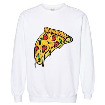 Pizza Lovers, Greasy Slice Of Pizza Garment-Dyed Sweatshirt
