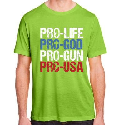 Pro Life God Gun USA Conservative Republican Pro America Adult ChromaSoft Performance T-Shirt