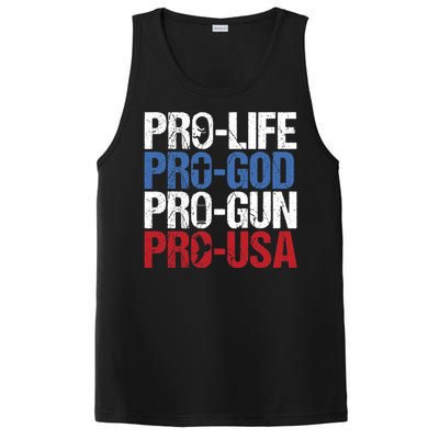 Pro Life God Gun USA Conservative Republican Pro America PosiCharge Competitor Tank