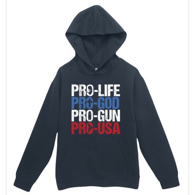 Pro Life God Gun USA Conservative Republican Pro America Urban Pullover Hoodie