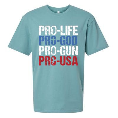 Pro Life God Gun USA Conservative Republican Pro America Sueded Cloud Jersey T-Shirt