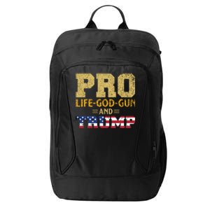 Pro Life God Gun And Trump City Backpack