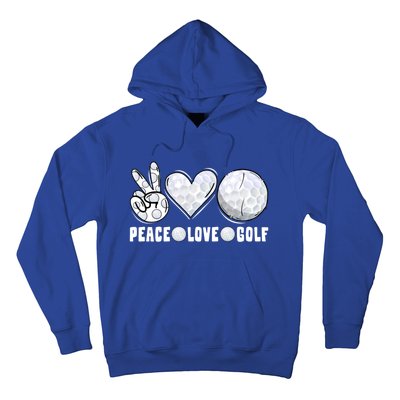 Peace Love Golf Funny Mommy Dad Son Daughter Gift Hoodie