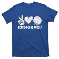 Peace Love Golf Funny Mommy Dad Son Daughter Gift T-Shirt