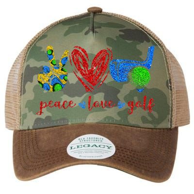 Peace Love Golf Cute Golf Lovers Gifts Legacy Tie Dye Trucker Hat