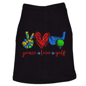 Peace Love Golf Cute Golf Lovers Gifts Doggie Tank