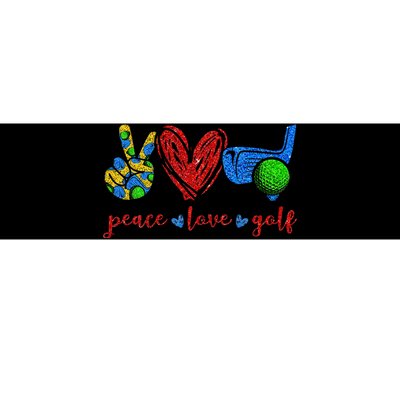 Peace Love Golf Cute Golf Lovers Gifts Bumper Sticker