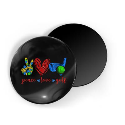 Peace Love Golf Cute Golf Lovers Gifts Magnet