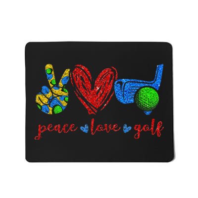 Peace Love Golf Cute Golf Lovers Gifts Mousepad