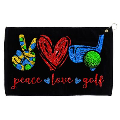 Peace Love Golf Cute Golf Lovers Gifts Grommeted Golf Towel