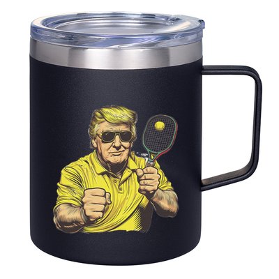 Pickleball Lovers Graphics Pickle Ball 12oz Stainless Steel Coffee Mug