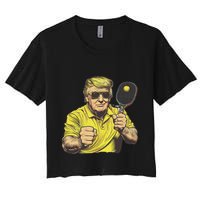 Pickleball Lovers Graphics Pickle Ball Women's Crop Top Tee