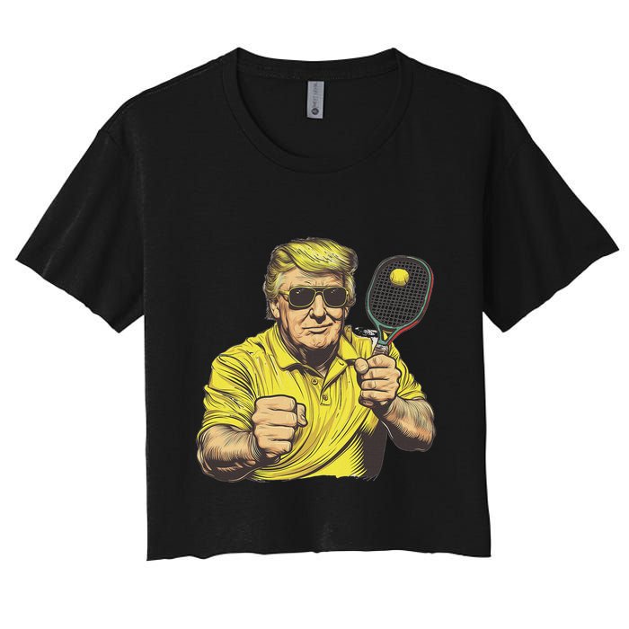 Pickleball Lovers Graphics Pickle Ball Women's Crop Top Tee