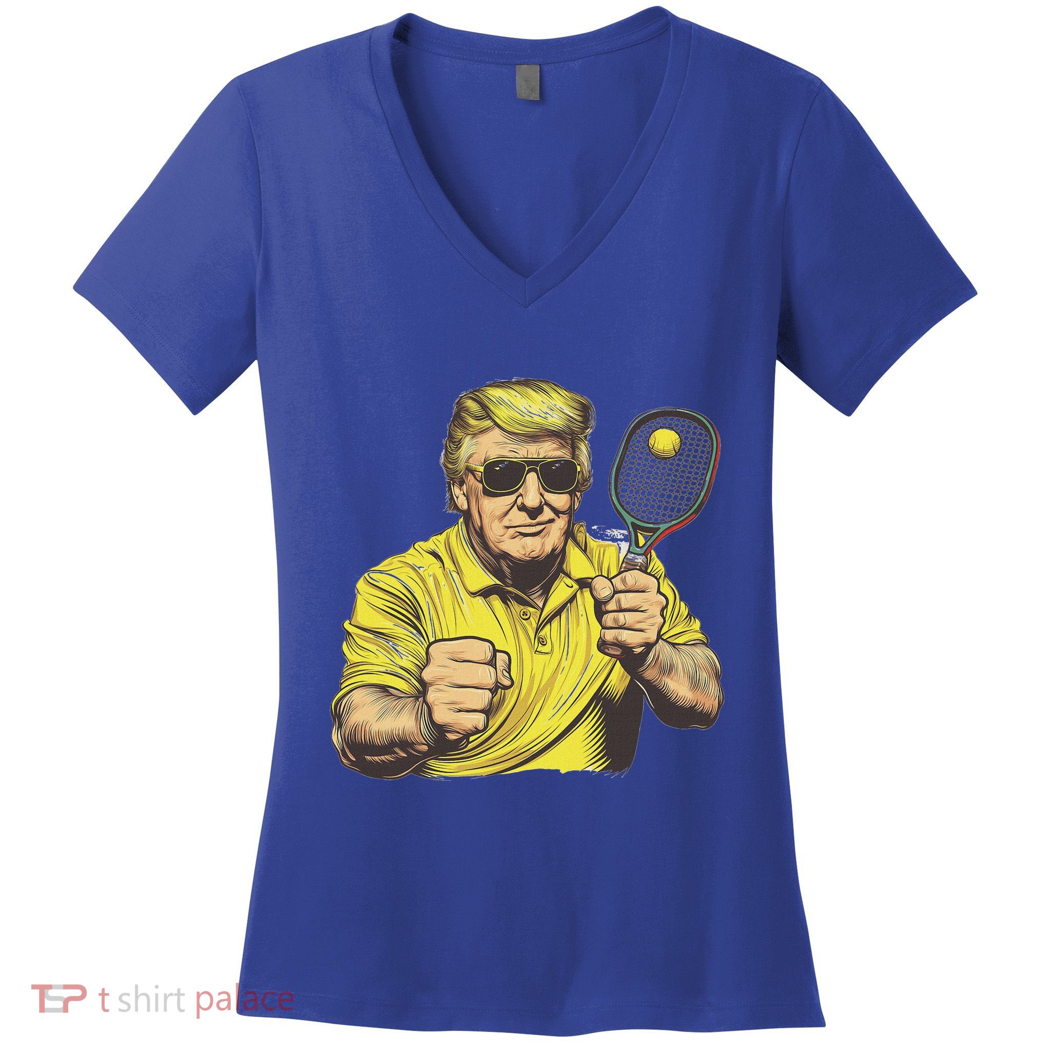 Pickleball Lovers Graphics Pickle Ball Women's V-Neck T-Shirt
