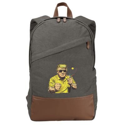 Pickleball Lovers Graphics Pickle Ball Cotton Canvas Backpack
