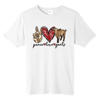 Peace Love Goats Farm Girl Goat Lover Gift Funny Goat Tall Fusion ChromaSoft Performance T-Shirt