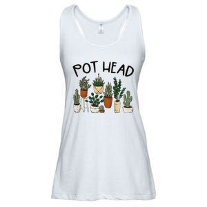 Plant Lover Gardener Pot Head Succulent Funny Ladies Essential Flowy Tank