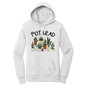 Plant Lover Gardener Pot Head Succulent Funny Women's Pullover Hoodie