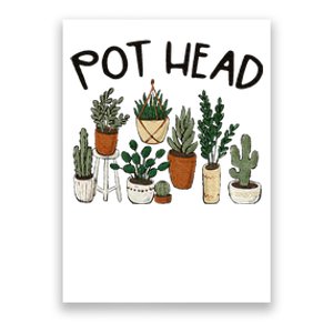 Plant Lover Gardener Pot Head Succulent Funny Poster