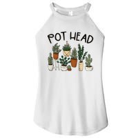 Plant Lover Gardener Pot Head Succulent Funny Women's Perfect Tri Rocker Tank