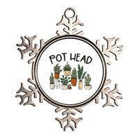 Plant Lover Gardener Pot Head Succulent Metallic Star Ornament