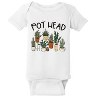 Plant Lover Gardener Pot Head Succulent Baby Bodysuit