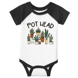 Plant Lover Gardener Pot Head Succulent Infant Baby Jersey Bodysuit