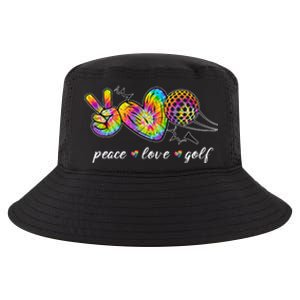 Peace Love Golf Rainbow Gift Cool Comfort Performance Bucket Hat