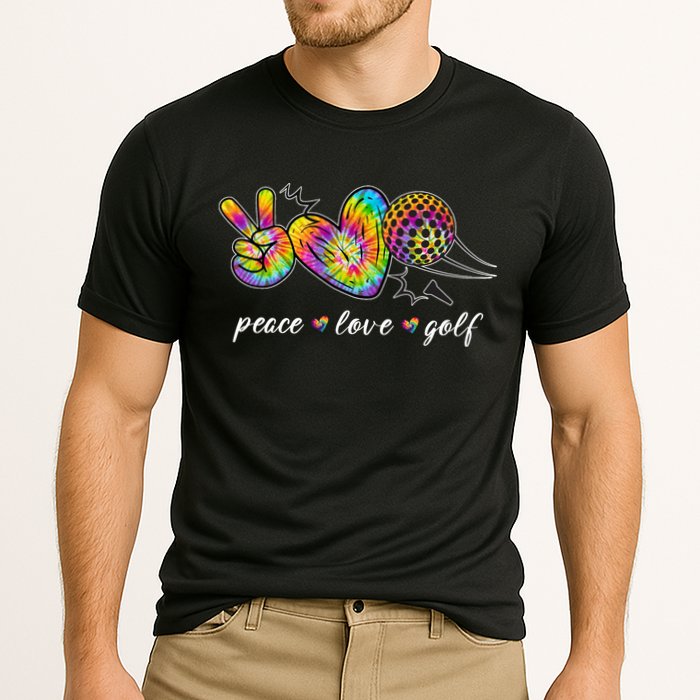 Peace Love Golf Rainbow Gift Performance Shirt
