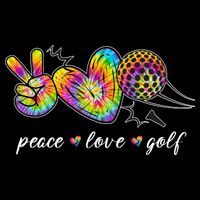 Peace Love Golf Rainbow Gift Performance Shirt