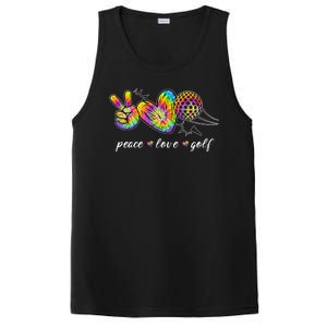 Peace Love Golf Rainbow Gift PosiCharge Competitor Tank