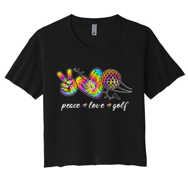 Peace Love Golf Rainbow Gift Crop Top