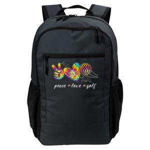 Peace Love Golf Rainbow Gift Daily Commute Backpack