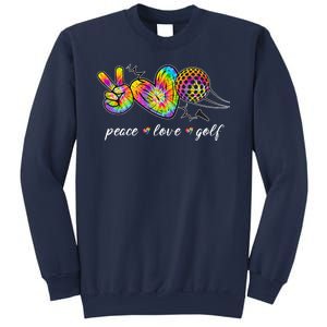 Peace Love Golf Rainbow Gift Sweatshirt