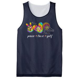 Peace Love Golf Rainbow Gift Mesh Reversible Basketball Jersey Tank