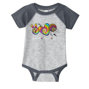 Peace Love Golf Rainbow Gift Infant Baby Jersey Bodysuit