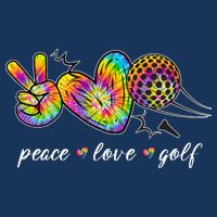 Peace Love Golf Rainbow Gift Infant Baby Jersey Bodysuit