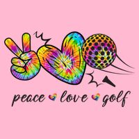 Peace Love Golf Rainbow Gift Visor