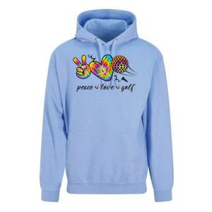 Peace Love Golf Rainbow Gift Unisex Surf Hoodie