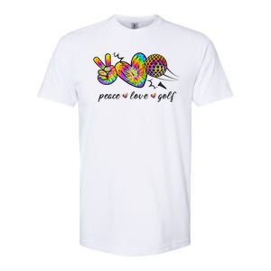 Peace Love Golf Rainbow Gift Softstyle CVC T-Shirt