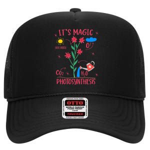 Plant Lover Gardener Magic Photosynthesis Plant High Crown Mesh Back Trucker Hat